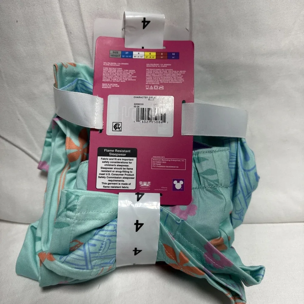DISNEY PRINCESS' SLEEPWEAR 2pc Pajama Set Girl's Sz 4 Soft Relaxed Fit Cozy